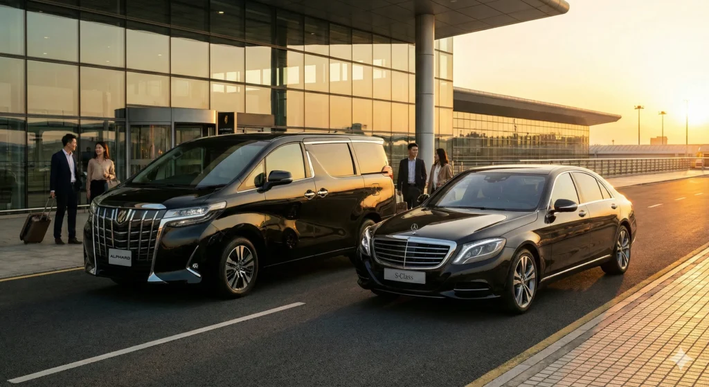 Fleet of Toyota Alphard and Mercedes-Benz for luxury MPV chauffeur Malaysia.