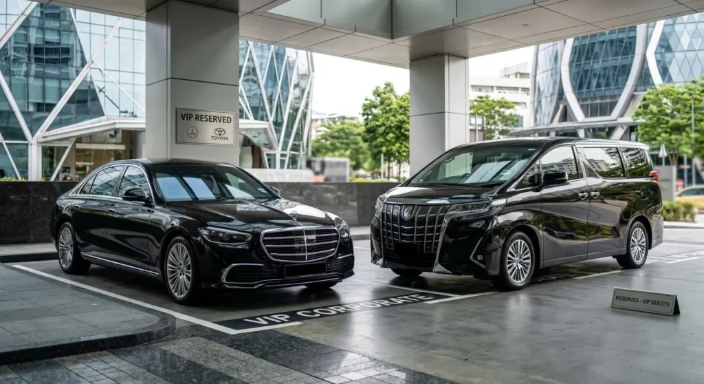 Premium fleet ready for corporate roadshow transport Malaysia.