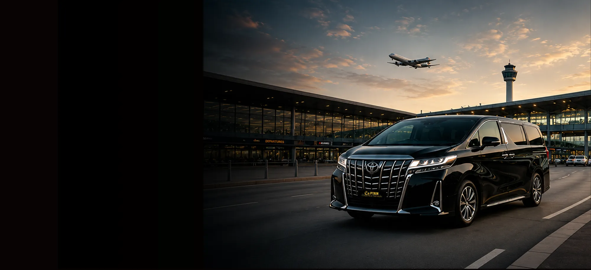 Premium Toyota Vellfire at KLIA Airport Terminal background